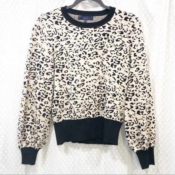 RACHEL ROY • Leo cheetah print sweater LARGE - Picture 2 of 6